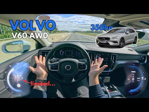 Volvo V60 T6 AWD Plug-in Hybrid (350HP) "Top Speed" POV TEST DRIVE