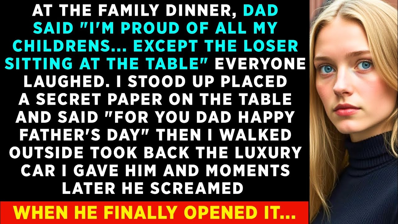 My DAD Burst Out At Family Reunion "I’m Proud Of All My Children, Except The Loser" I Left But..