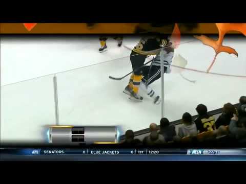 Johnny Boychuk's Huge Hit On Erik Cole - November 5th, 2013