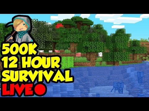 Minecraft: How Far Can I get in 12 Hours? (500K Special)
