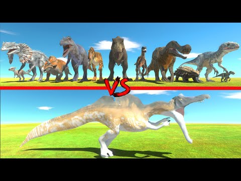 New Spinosaurus in Battle with All Dinosaurs of Arbs - Animal Revolt Battle Simulator