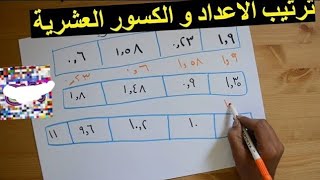 ترتيب الاعداد و الكسور العشرية