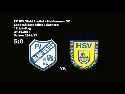 Landesklasse Mitte - (2016/17)/ 10.Spieltag / FV BW Stahl Freital - Heidenauer SV  5:0