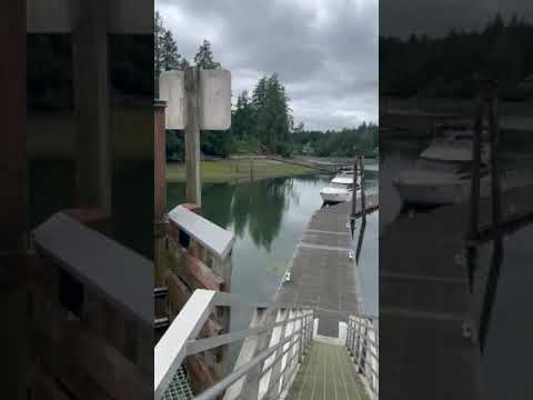 low tide view of long dock