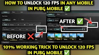 HOW TO UNLOCK 120FPS IN ANY MOBILE IN PUBG ✅ 120FPS NOT SHOWING IN PUBG | HOW TO GET ULTRA EXTREME