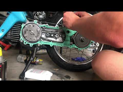How To Install The Transmission Cover On A Honda Express