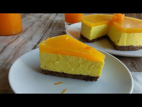 Deliciousnessly | Orange- Cookies Cheesecake | How to make an Orange no bake cheesecake