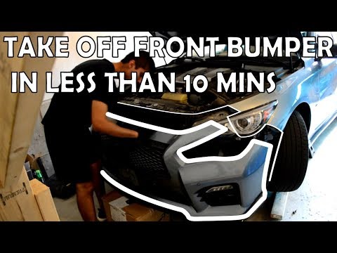 How To Remove Front Bumper of Infiniti Q50 + BLACK GRILLE INSTALL
