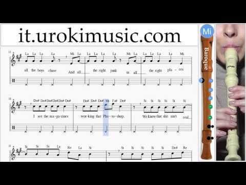 Lezioni di Flauto Dolce B. Meghan Trainor All About That Bass Parte#2 Melodia Tutorial Spartito Impa