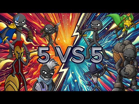 STICK WAR 3: Epic clash - 5 vs 5 who will win the great battle