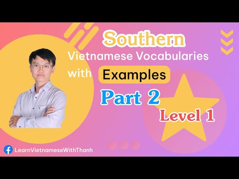 Vietnamese vocabularies with examples - level 1 - part 2