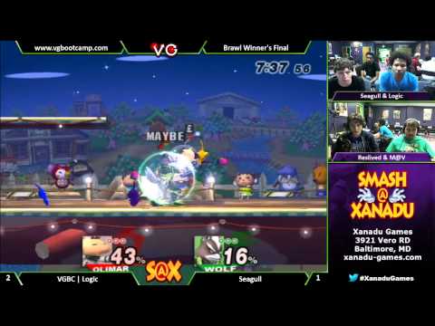 S@X Weekly - Seagull (Wolf) Vs VGBC Logic (Olimar) SSBB