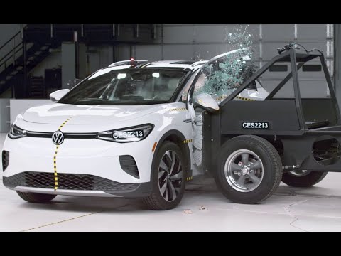 2021 Volkswagen ID.4 updated side crash test (extended footage)