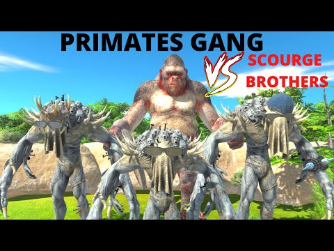 SCOURGE AND HIS BROTHERS  AGAINST GORO + PRIMATES GANG    ANIMAL REVOLT BATTLE SIMULATOR