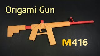 Origami Gun M416  How to Make Paper M416 Gun  How 