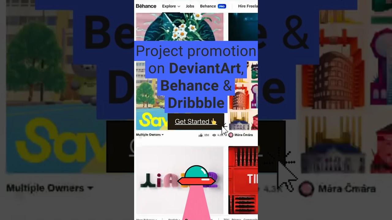 🚀 Unleash the potential of your work on Behance, Dribbble and DeviantArt! 🎨