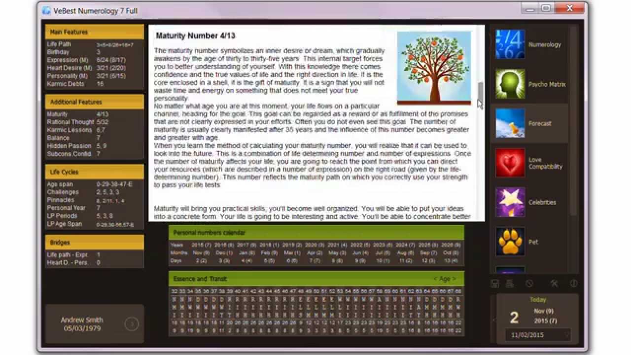 VeBest Numerology Calculator Software