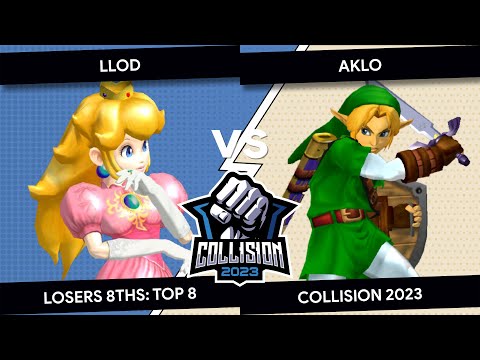 Collision 2023 - Melee - lloD (Peach) VS Aklo (Link) - Top 8 - Losers 8ths