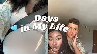 A Day in the Life of a Military Spouse: Contractions + getting ready for our first baby