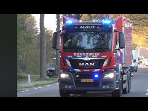 [PRIMEUR] P1 Brandweer Havelte WT 03-9167 met spoed naar een grote brand in Paasloo
