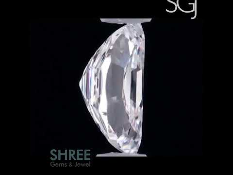 0.5 carat silver half moon cut lab grown diamond