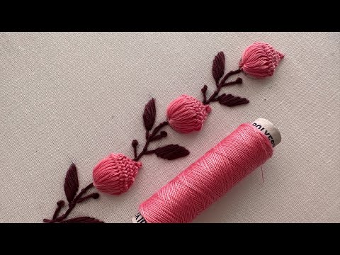 Most specific border hand embroidery design | how to start embroidery | embroidery for beginners 