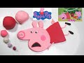 HOW TO MAKE PEPPA PIG PLAYDOH CLAY 🐖🌈 #playdoh #peppapig #clay #painting #coloring
