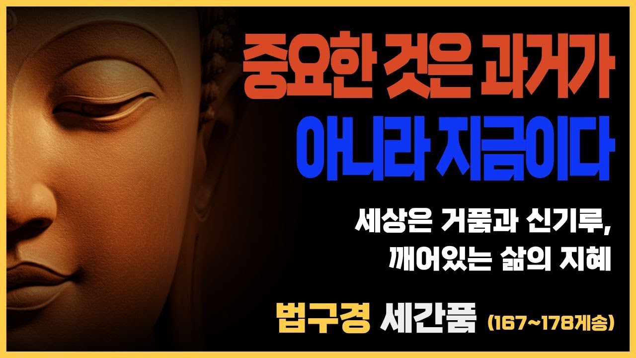 부처님 말씀_법구경 제13품 세간품_(167~178게송) ㅣ 세상의 허망함과 지혜로운 삶, 불교경전, 불교, 불교말씀, 불교철학