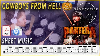 Cowboys from Hell - Pantera | DRUM SCORE Sheet Music | #23 DRUMSCRIBE