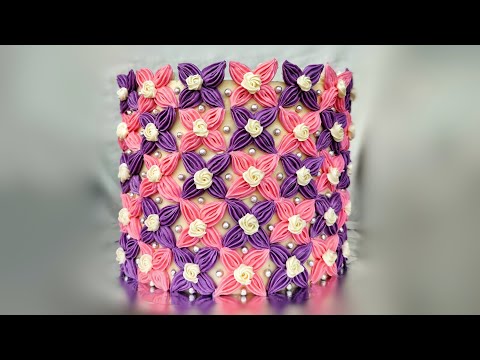 EASY BUTTERCREAM FLOWERS CAKE - Wilton #16