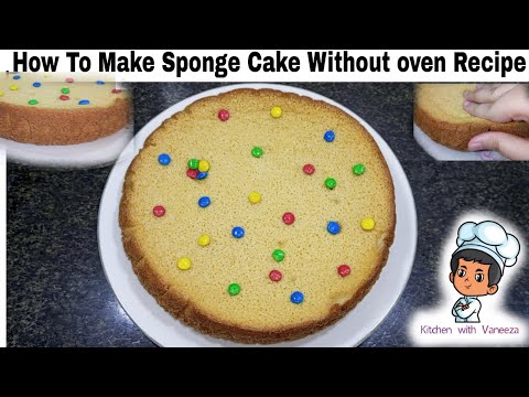 Sponge Cake with bunty Without oven Recipe By Kitchen with Vaneeza
