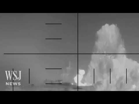 Pentagon Releases Video Showing U.S. Torpedo Sinking Iranian Warship | WSJ News
