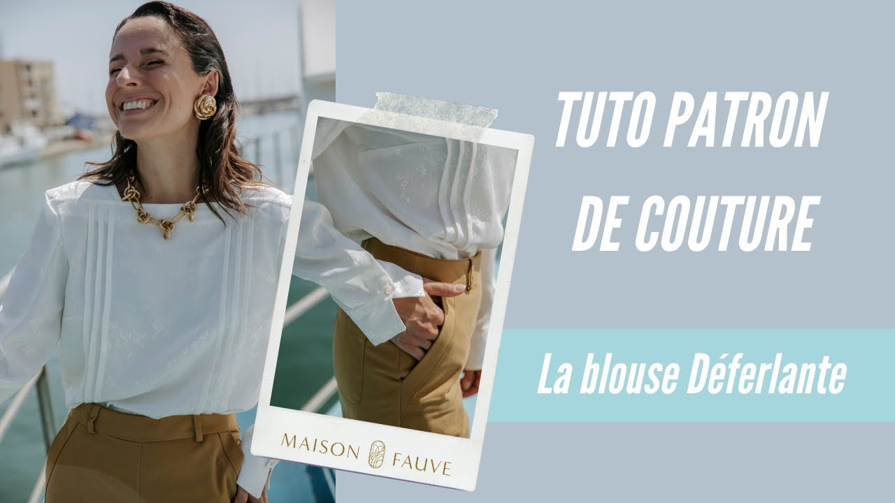 Déferlante blouse sewing pattern / PDF (A4, A3, A0, US Letter) - Frames, Layers by Size, Video Projection