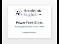 Academic Presentation Slides - improve your PPT slides.