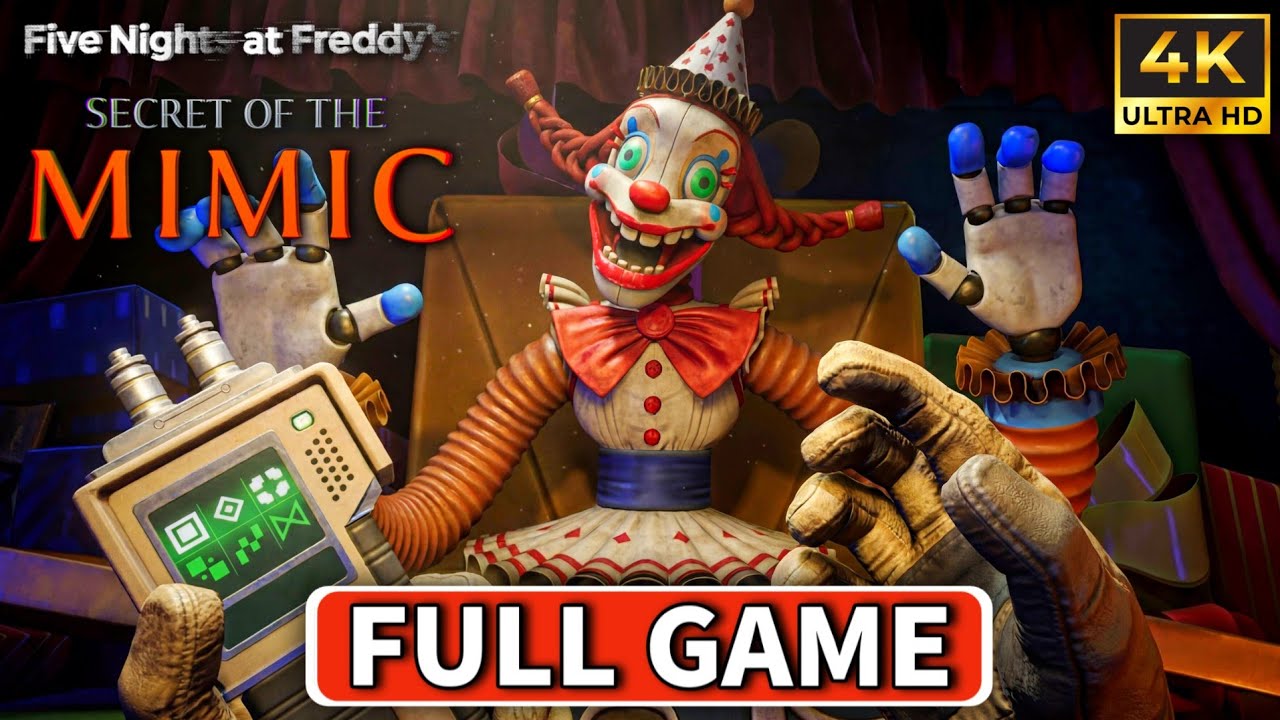 FNAF Secret of the Mimic full PSVR2 4K walkthrough showing flashlight exploration of dark workshop