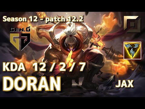【KRサーバー/C1】Gen.G Doran ジャックス(Jax) VS ゼリ(Zeri) - Patch12.2 KR Ranked【LoL】