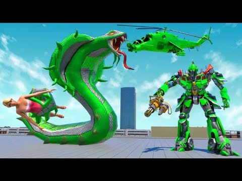 Play US Police Snake Robot Transform Shooting Game
