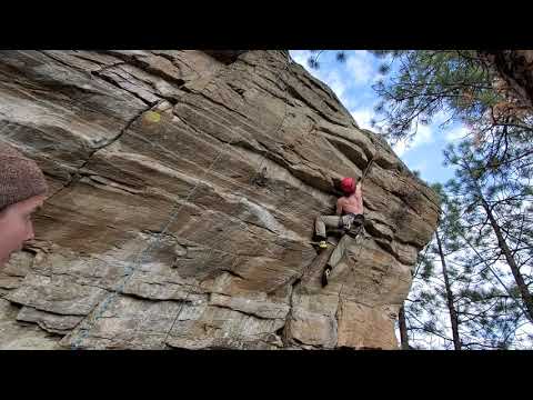 10C crack (trad done on janky top rope) - Skaha Bluffs