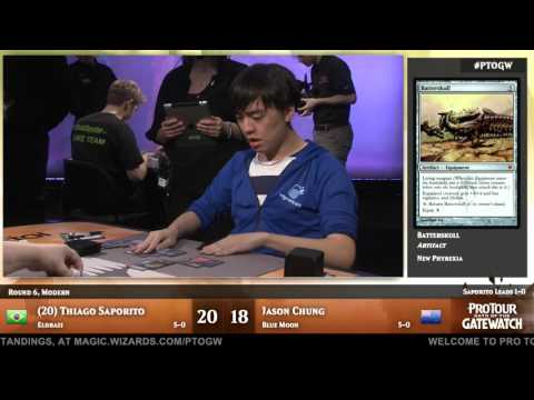 Pro Tour Oath of the Gatewatch Round 6 (Modern): Thiago Saporito vs. Jason Chung