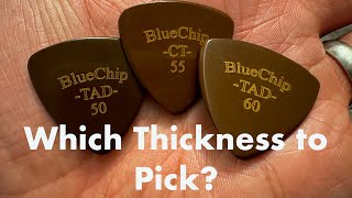 Video thumbnail for Mandolin Pick Thickness Demo: Blue Chip (TAD-50, CT-55, TAD-60) by Phil Woodhull