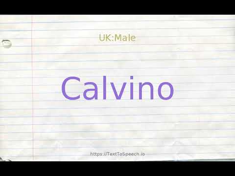 How to pronounce calvino