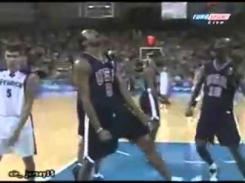 Vince Carter dunks over guy's head