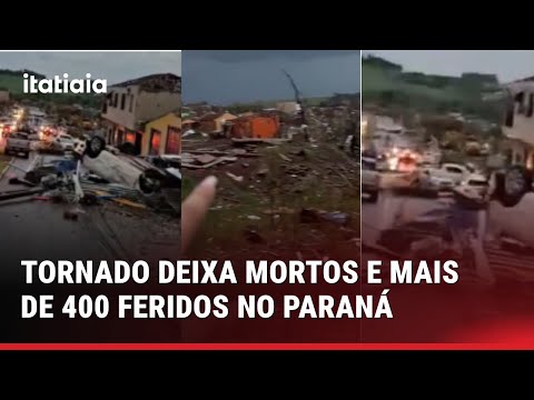 TORNADO NO PARANÁ DEIXA MORTOS E CENTENAS DE FERIDOS EM RIO BONITO DO IGUAÇU