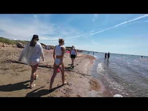 📌4K Skrea strand beach walking, Sweden 🇸🇪