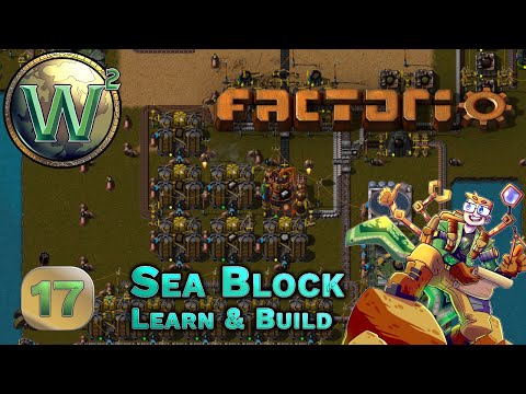 Factorio Sea Block Learn & Build - Clay Bricks - Let's Play - Episode 17
