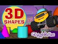 Monster Trucks Learn 3D Shapes | Episode 10