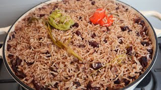 How To Make Authentic Jamaican Rice And  Peas Step By Step Recipe | Rice&peas |Caribbean Food