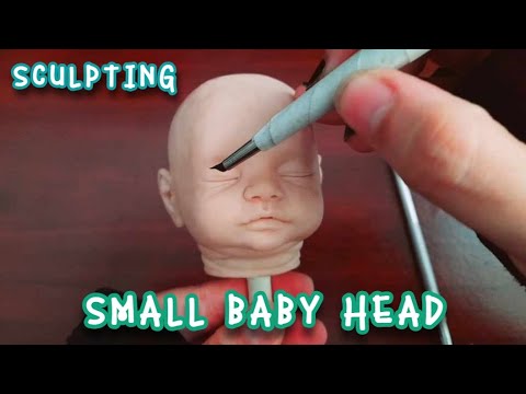 Sculpting a mini Baby Face (Reborn baby doll) in Polymer Clay TIMELAPSE TUTORIAL