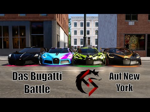 New York Das Bugatti Battle!!! Divo Vs. Magma Vs. Emerald Vs. la voiture noir!!