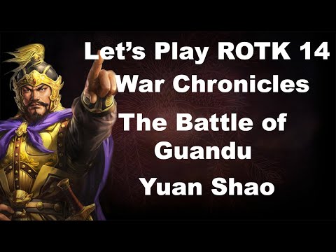Vamos jogar ROTK 14, War Chronicles - A Batalha de Guandu como Yuan Shao